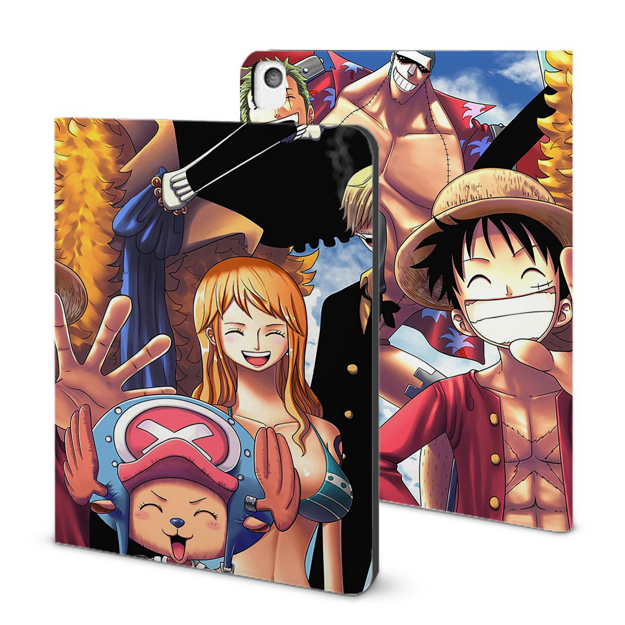 （画像用） ワンピース ONE PIECE IPadケース ペンホルダー付き ブックスタイルデザイン